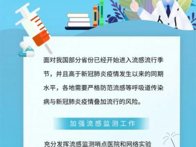 【防疫科普海報】秋冬季新冠、流感疊加來襲如何預防