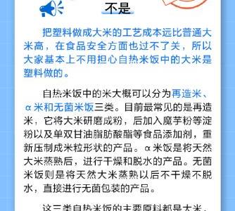 自熱米飯是塑料嗎？
