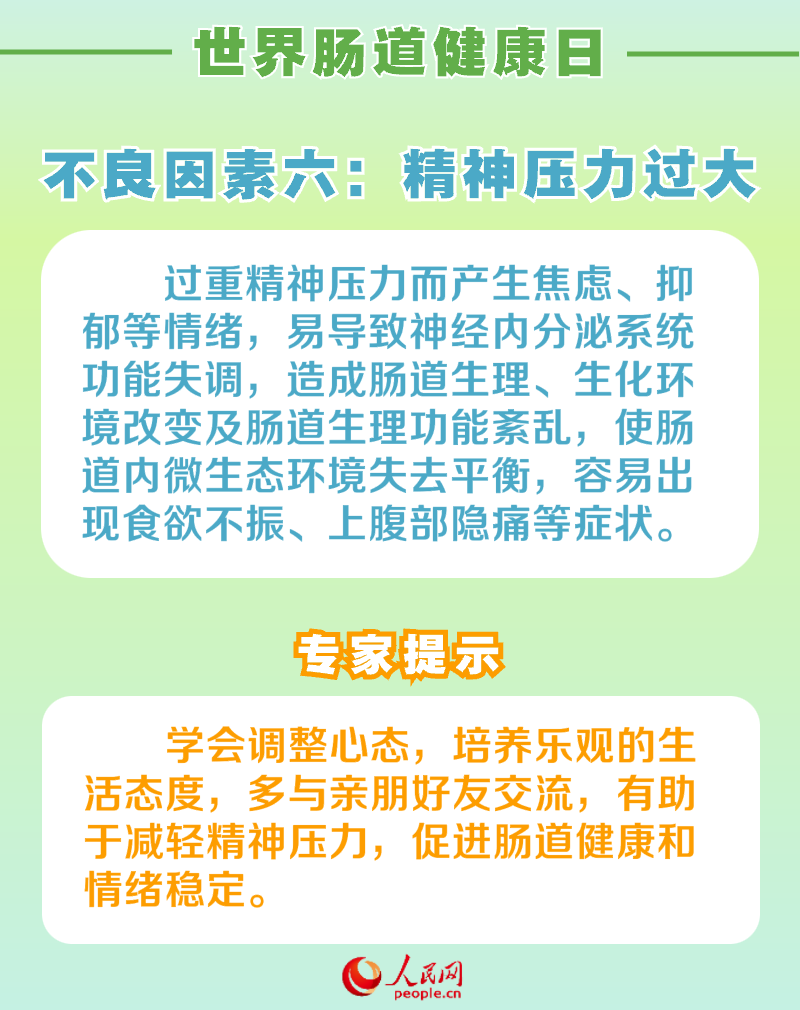 世界腸道健康日：呵護(hù)腸道健康 請(qǐng)避開(kāi)這6個(gè)不良因素