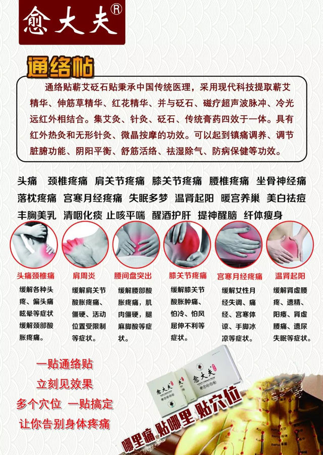 關于愈大夫通絡貼的簡介