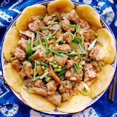 鍋邊饃饃—排骨燒毛豆的做法-家常味燒菜譜