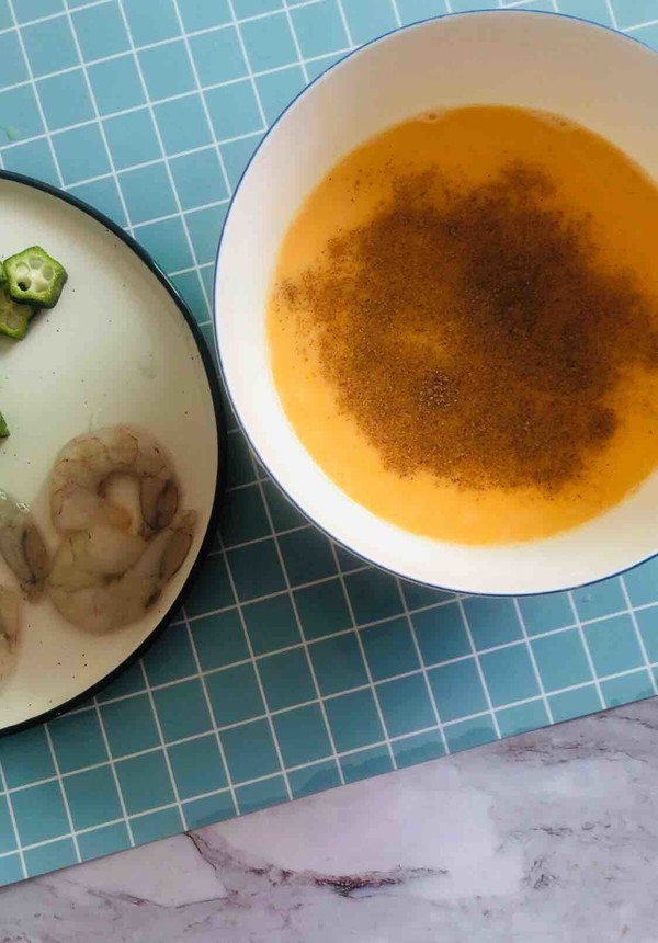 秋葵蝦仁蛋餅的做法-家常味煎菜譜