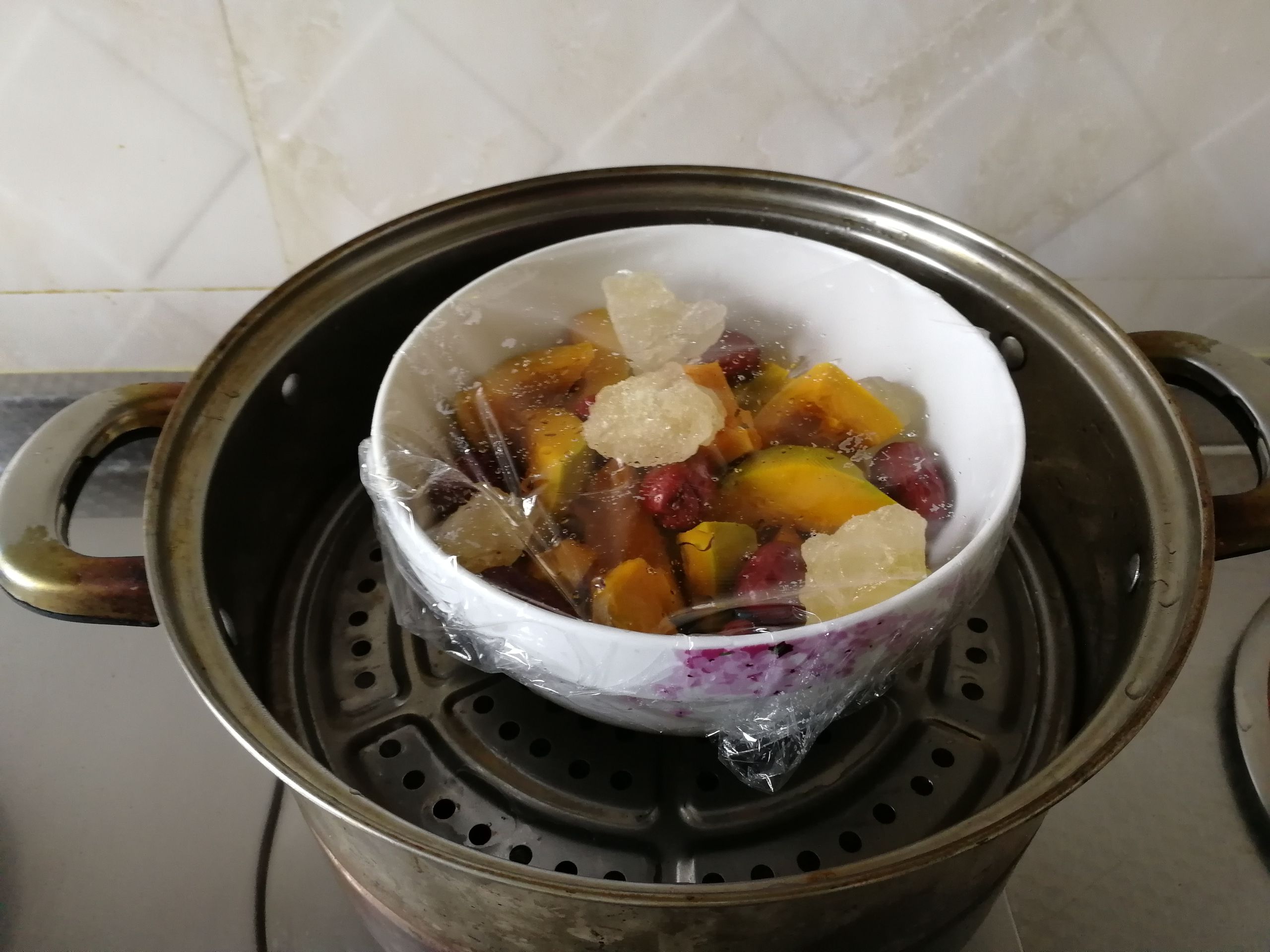 南瓜蒸紅棗的做法-甜味蒸菜譜