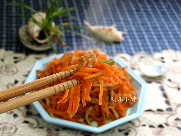 肉絲炒胡蘿卜的做法-家常味炒菜譜-易網健康養生網 肉絲炒胡蘿卜的做法-家常味炒菜譜