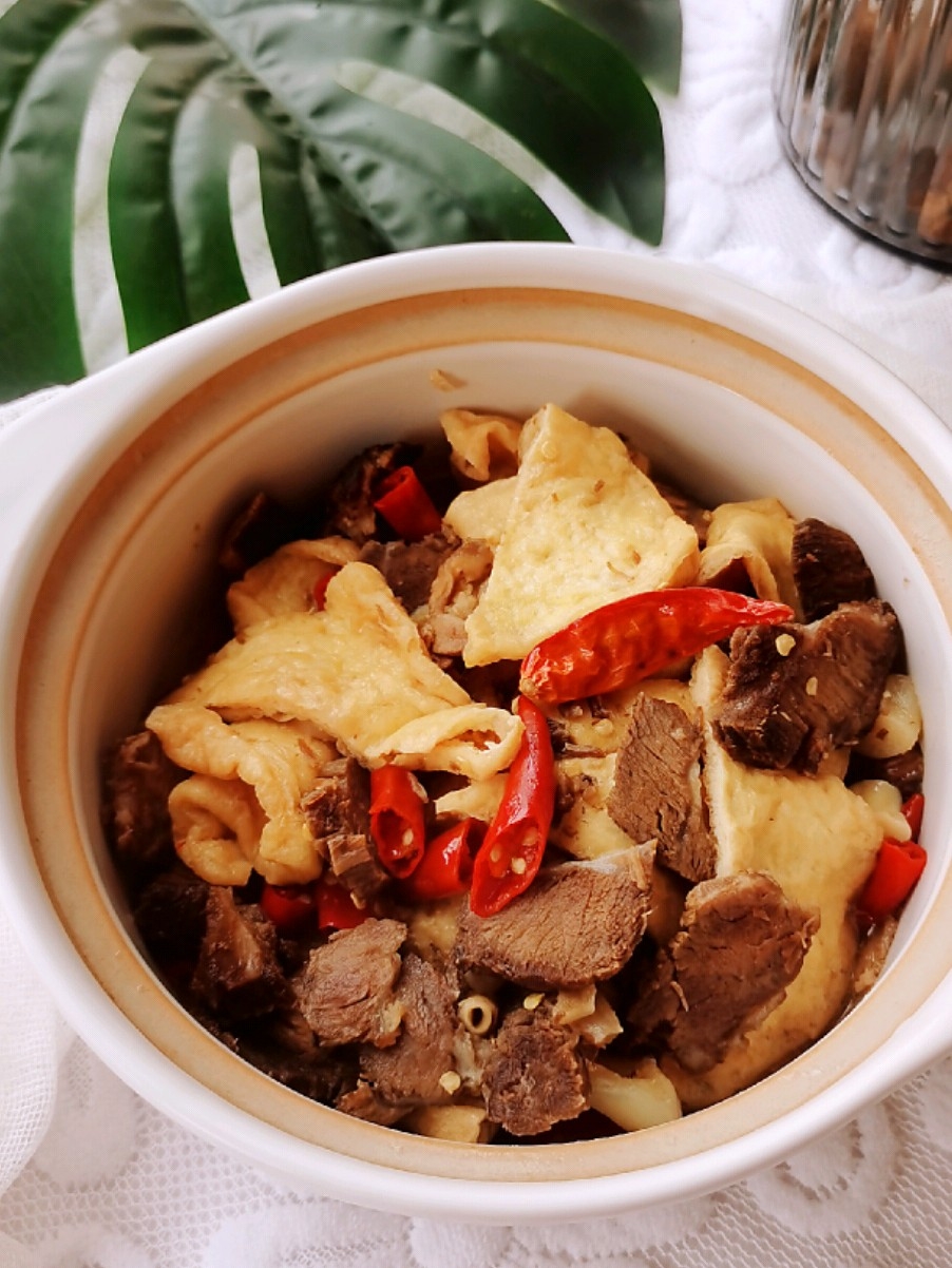 牛肉燒油豆腐的做法-家常味燒菜譜