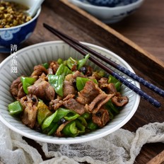 豆豉青椒炒肉片的做法-香辣味炒菜譜