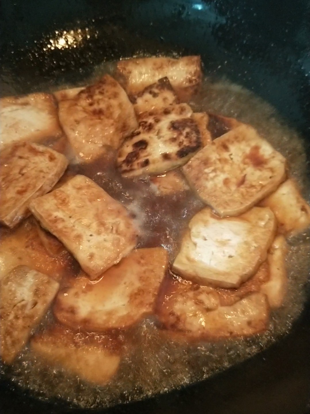 香煎豆腐的做法-家常味煎菜譜